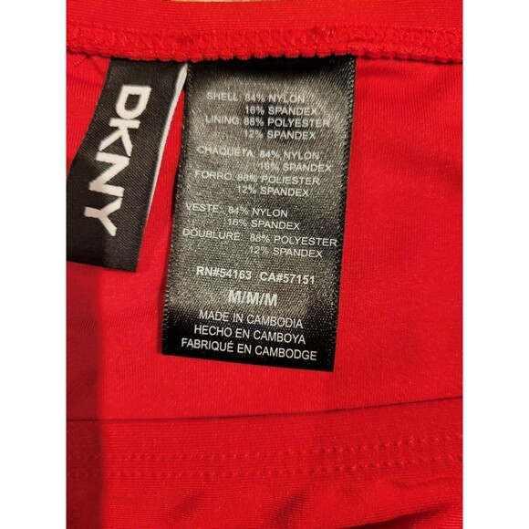 NWT DKNY Women's Solid Classic Hipster Bikini Swim Bottom, Red, Size Medium - Picture 5 of 9